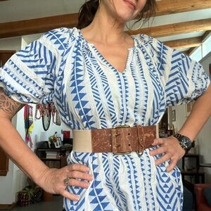 Chelsea & Violet blue and white blouse